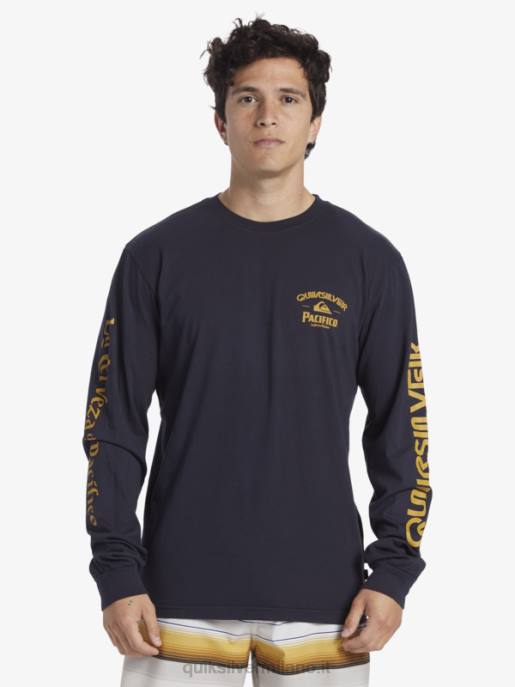 esso Quiksilver x Pacifico uomini maglietta a maniche lunghe tiratore dritto blazer blu scuro HTZR6