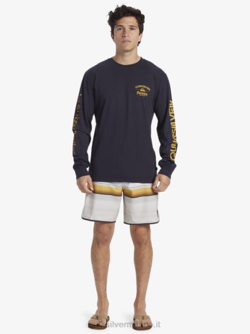 esso Quiksilver x Pacifico uomini maglietta a maniche lunghe tiratore dritto blazer blu scuro HTZR6