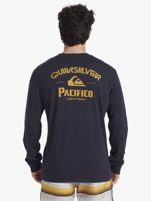 esso Quiksilver x Pacifico uomini maglietta a maniche lunghe tiratore dritto blazer blu scuro HTZR6