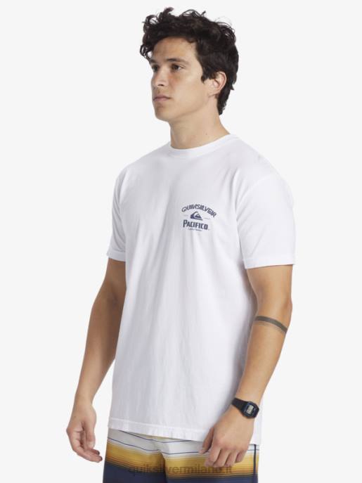 esso Quiksilver x Pacifico uomini maglietta sparatutto dritta bianco HTZR7