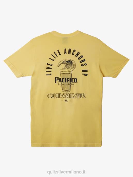 esso Quiksilver x Pacifico uomini non combattere la maglietta di gommapiuma oro HTZR12