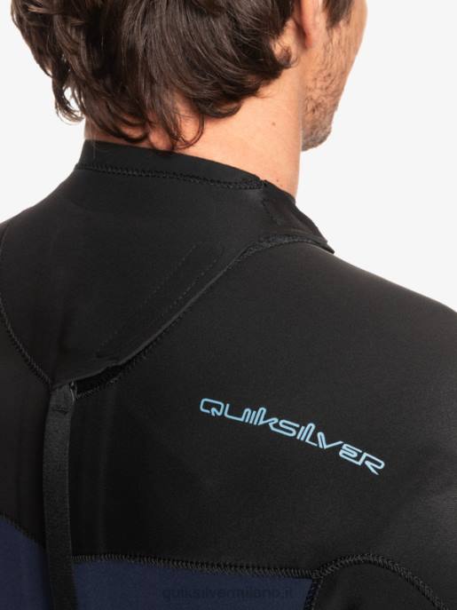 esso Quiksilver uomini Muta con zip posteriore per 3/2 sessioni quotidiane blu scuro/nero HTZR927