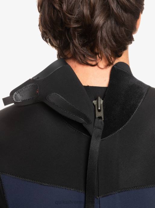esso Quiksilver uomini Muta con zip posteriore per 3/2 sessioni quotidiane blu scuro/nero HTZR927