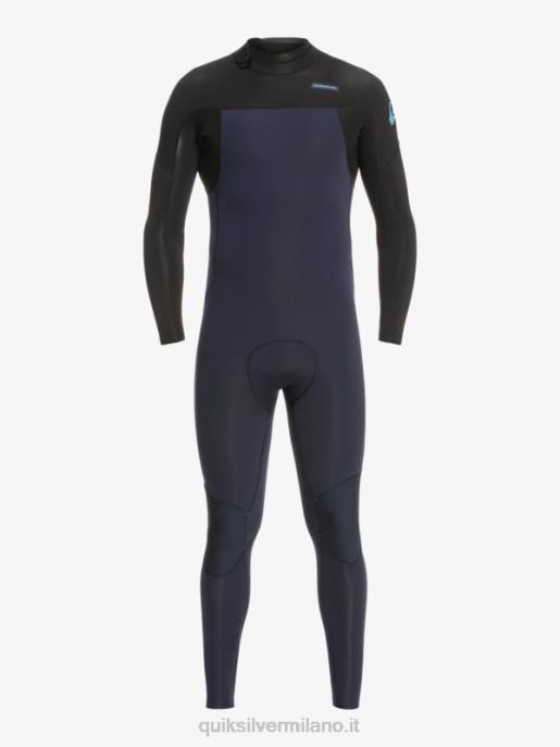 esso Quiksilver uomini Muta con zip posteriore per 3/2 sessioni quotidiane blu scuro/nero HTZR927