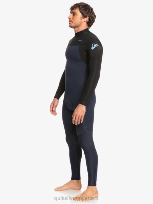 esso Quiksilver uomini Muta con zip posteriore per 3/2 sessioni quotidiane blu scuro/nero HTZR927