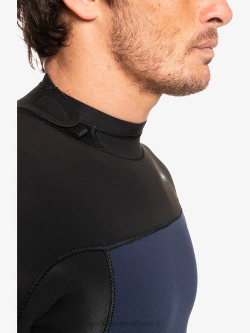esso Quiksilver uomini Muta con zip posteriore per 3/2 sessioni quotidiane blu scuro/nero HTZR927