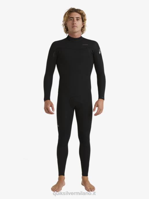 esso Quiksilver uomini Muta con zip posteriore per 3/2 sessioni quotidiane nero HTZR928