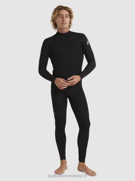 esso Quiksilver uomini Muta con zip posteriore per 3/2 sessioni quotidiane nero HTZR928