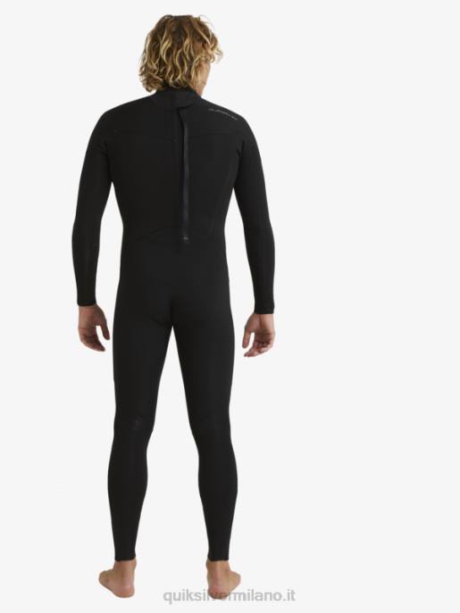 esso Quiksilver uomini Muta con zip posteriore per 3/2 sessioni quotidiane nero HTZR928