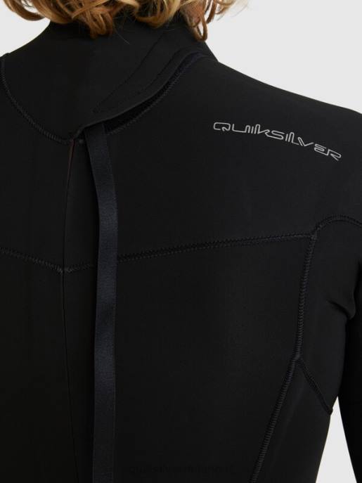 esso Quiksilver uomini Muta con zip posteriore per 3/2 sessioni quotidiane nero HTZR928