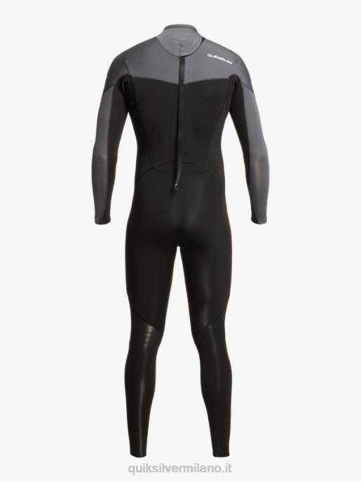 esso Quiksilver uomini Muta con zip posteriore per 3/2 sessioni quotidiane nero/canna di fucile HTZR926