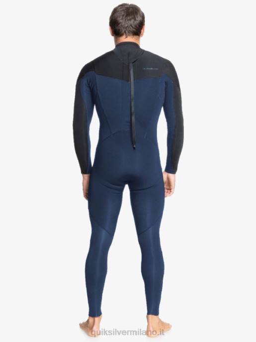 esso Quiksilver uomini Muta con zip posteriore per 4/3 sessioni giornaliere blu scuro/nero HTZR1175