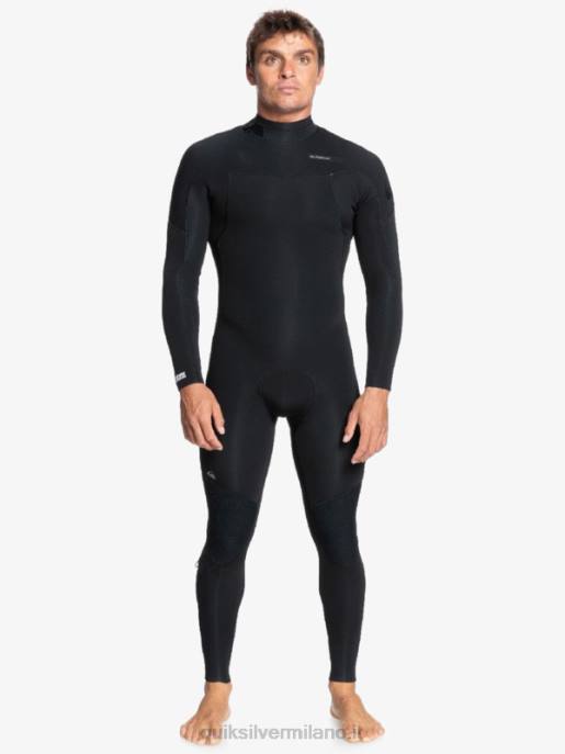esso Quiksilver uomini Muta con zip posteriore per 4/3 sessioni giornaliere nero HTZR1174