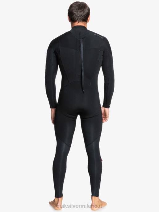 esso Quiksilver uomini Muta con zip posteriore per 4/3 sessioni giornaliere nero HTZR1174
