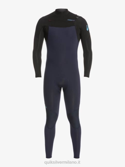 esso Quiksilver uomini Muta con zip sul petto per 3/2 sessioni quotidiane blu scuro/nero HTZR1278