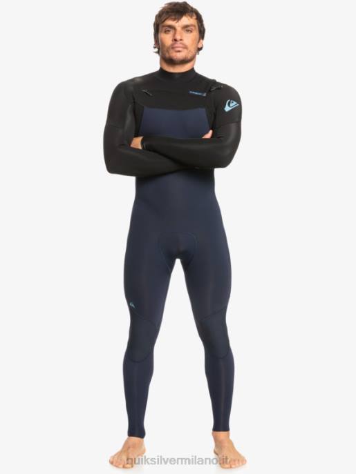 esso Quiksilver uomini Muta con zip sul petto per 3/2 sessioni quotidiane blu scuro/nero HTZR1278