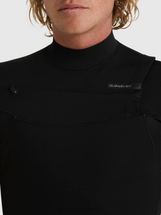 esso Quiksilver uomini Muta con zip sul petto per 3/2 sessioni quotidiane nero HTZR1280