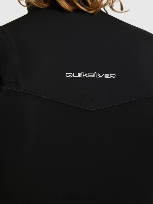 esso Quiksilver uomini Muta con zip sul petto per 3/2 sessioni quotidiane nero HTZR1280