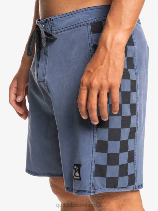 esso Quiksilver uomini Boardshort 18 originali in canapa elasticizzata con arco lavato blazer blu scuro HTZR1670