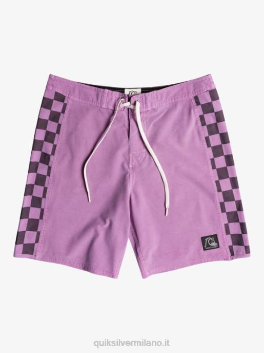 esso Quiksilver uomini Boardshort 18 originali in canapa elasticizzata con arco lavato orchidea polverosa HTZR1669