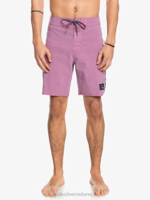 esso Quiksilver uomini Boardshort 18 originali in canapa elasticizzata con arco lavato orchidea polverosa HTZR1669