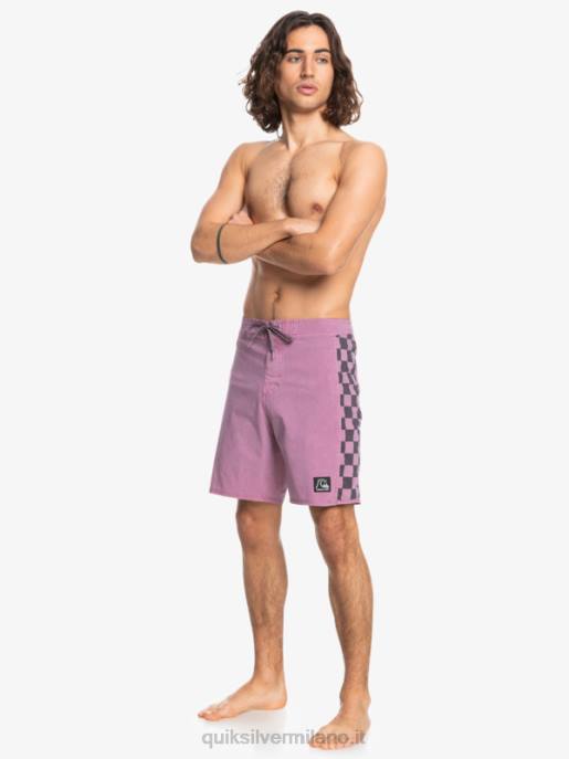 esso Quiksilver uomini Boardshort 18 originali in canapa elasticizzata con arco lavato orchidea polverosa HTZR1669