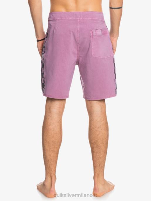 esso Quiksilver uomini Boardshort 18 originali in canapa elasticizzata con arco lavato orchidea polverosa HTZR1669