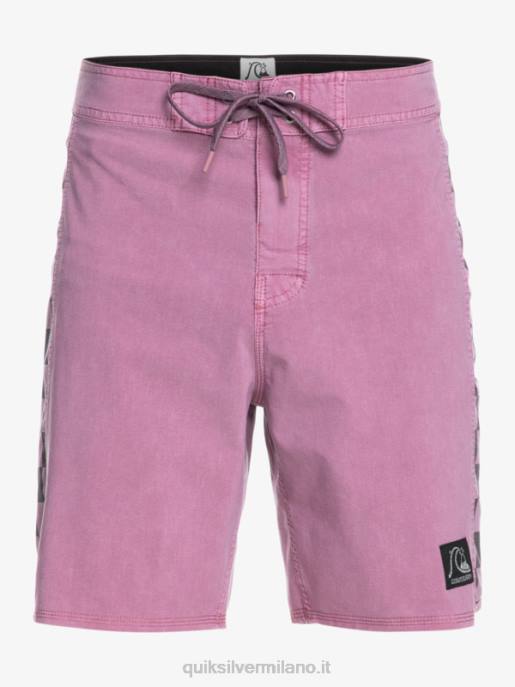 esso Quiksilver uomini Boardshort 18 originali in canapa elasticizzata con arco lavato orchidea polverosa HTZR1669