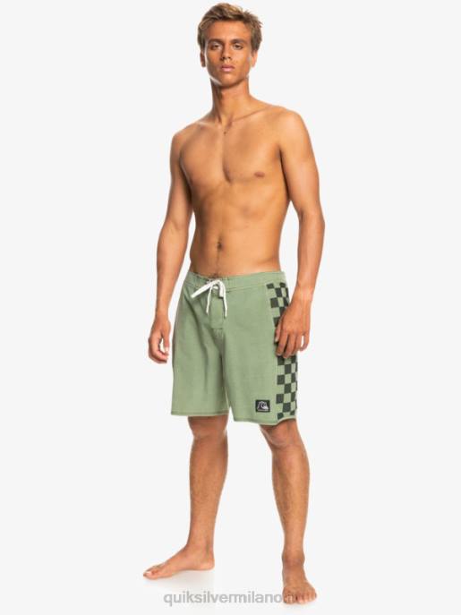 esso Quiksilver uomini Boardshort 18 originali in canapa elasticizzata con arco lavato timo HTZR1672