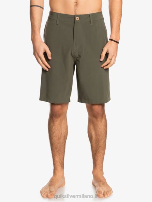 esso Quiksilver uomini Ocean Union anfibio 20 pantaloncini ibridi foglia d\'uva HTZR150