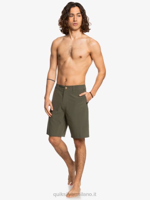 esso Quiksilver uomini Ocean Union anfibio 20 pantaloncini ibridi foglia d\'uva HTZR150