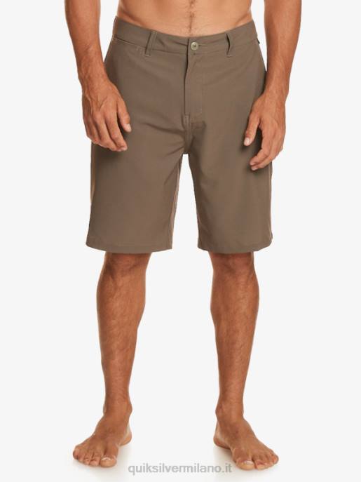 esso Quiksilver uomini Ocean Union anfibio 20 pantaloncini ibridi marrone maggiore HTZR140