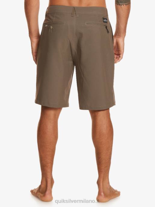 esso Quiksilver uomini Ocean Union anfibio 20 pantaloncini ibridi marrone maggiore HTZR140