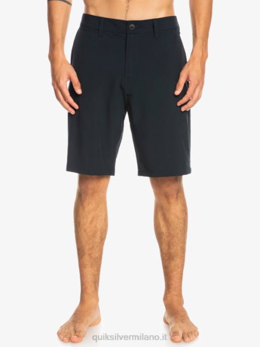 esso Quiksilver uomini Ocean Union anfibio 20 pantaloncini ibridi nero HTZR138