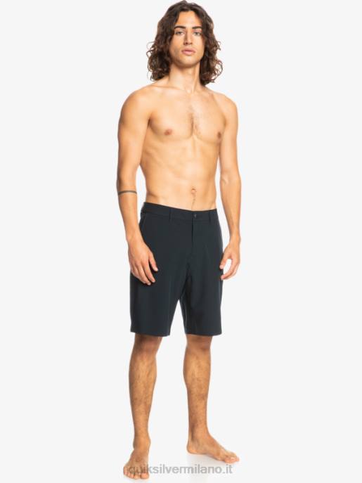 esso Quiksilver uomini Ocean Union anfibio 20 pantaloncini ibridi nero HTZR138