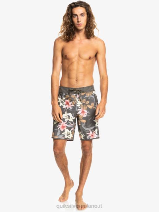 esso Quiksilver uomini Pantaloncini da mare Hempstretch Scallop 19 asfalto HTZR1740
