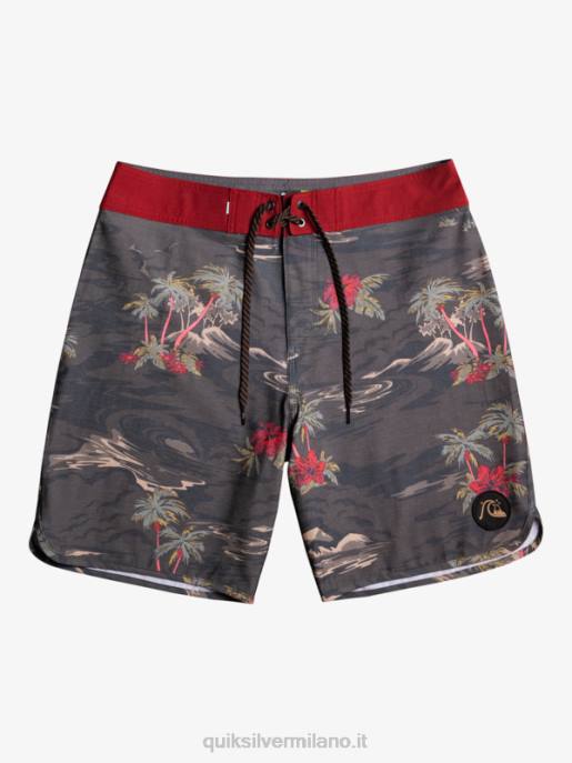 esso Quiksilver uomini Pantaloncini da mare Hempstretch Scallop 19 asfalto HTZR1742
