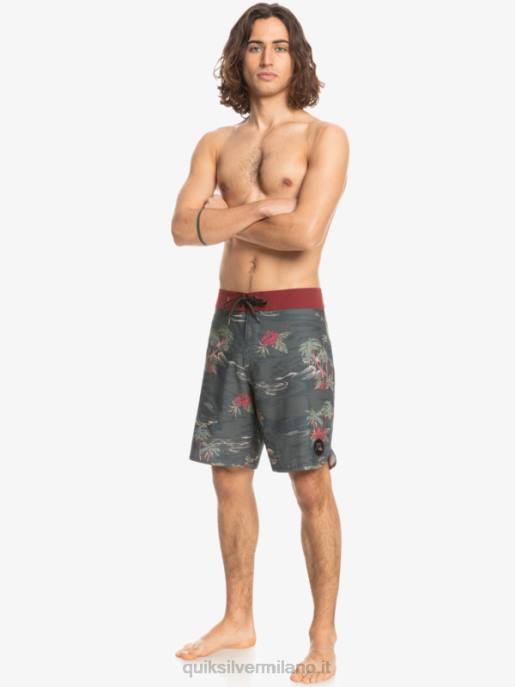 esso Quiksilver uomini Pantaloncini da mare Hempstretch Scallop 19 asfalto HTZR1742