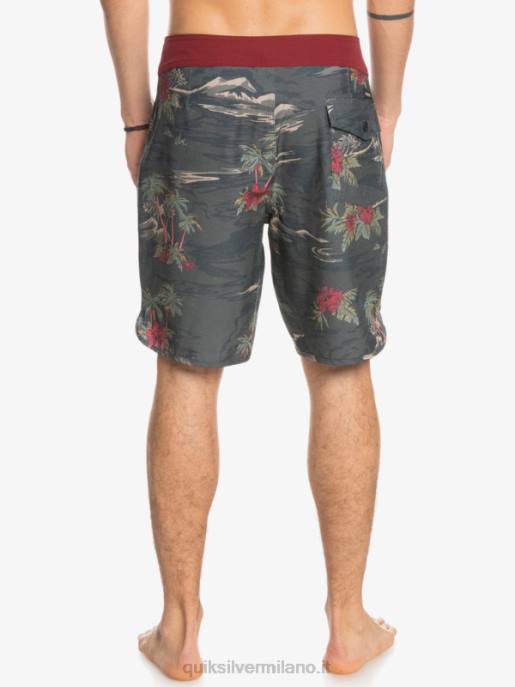 esso Quiksilver uomini Pantaloncini da mare Hempstretch Scallop 19 asfalto HTZR1742