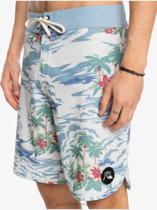 esso Quiksilver uomini Pantaloncini da mare Hempstretch Scallop 19 betulla HTZR1739