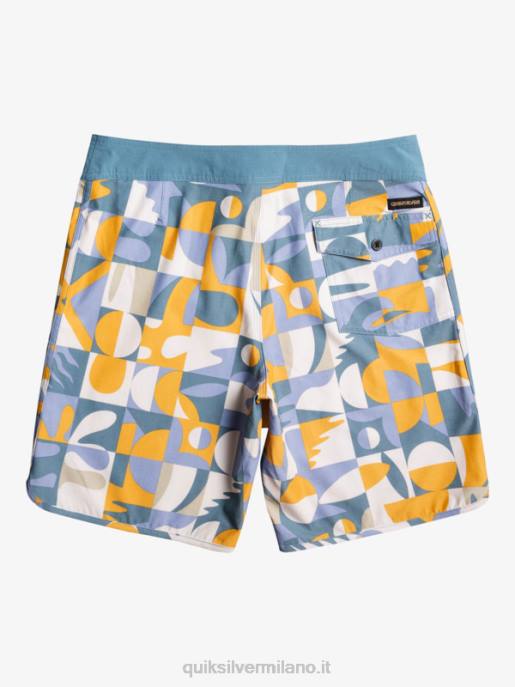 esso Quiksilver uomini Pantaloncini da mare Hempstretch Scallop 19 blu cenere HTZR1743