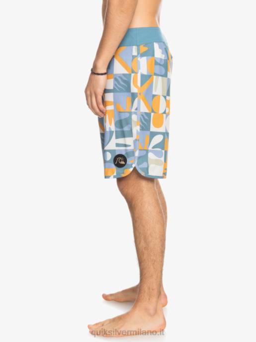 esso Quiksilver uomini Pantaloncini da mare Hempstretch Scallop 19 blu cenere HTZR1743