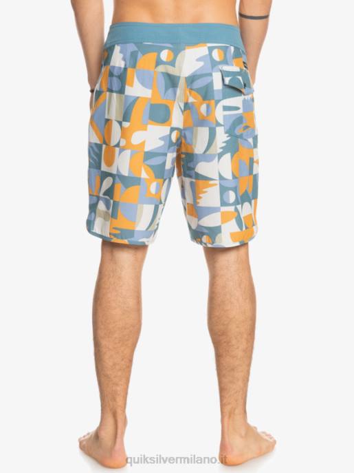esso Quiksilver uomini Pantaloncini da mare Hempstretch Scallop 19 blu cenere HTZR1743