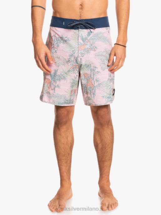 esso Quiksilver uomini Pantaloncini da mare Hempstretch Scallop 19 g-land rosa velata HTZR1744