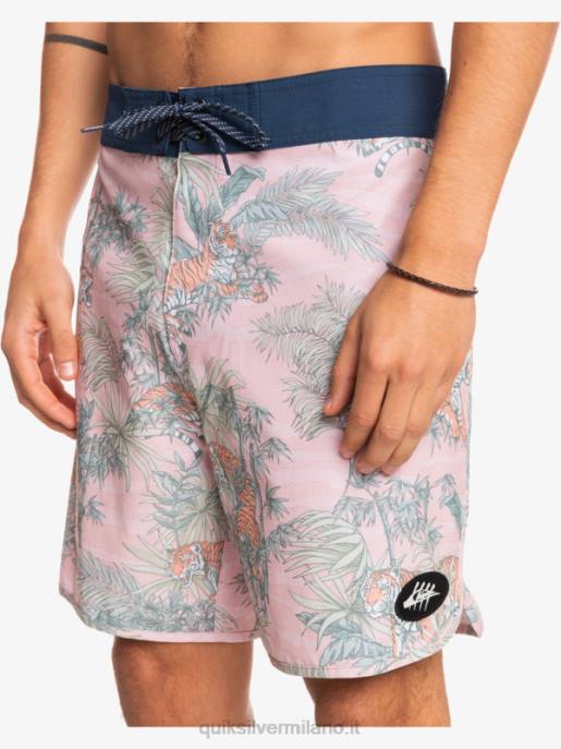 esso Quiksilver uomini Pantaloncini da mare Hempstretch Scallop 19 g-land rosa velata HTZR1744