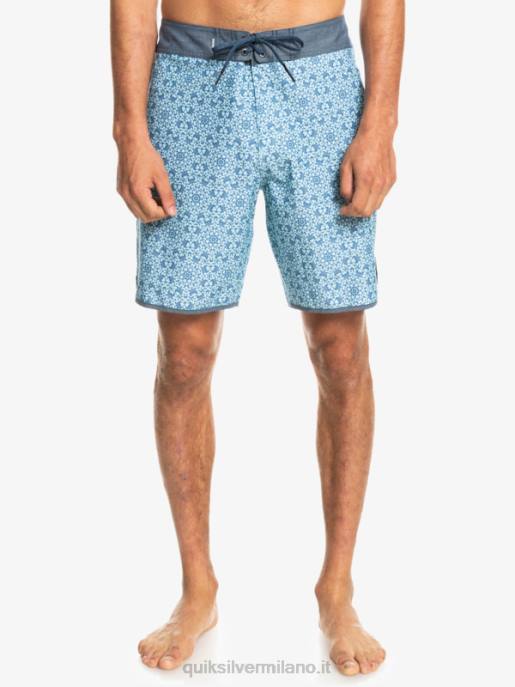 esso Quiksilver uomini Pantaloncini da mare Hempstretch Scallop 19 vetro blu HTZR1741