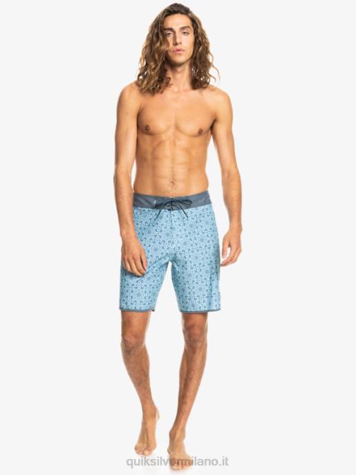 esso Quiksilver uomini Pantaloncini da mare Hempstretch Scallop 19 vetro blu HTZR1741