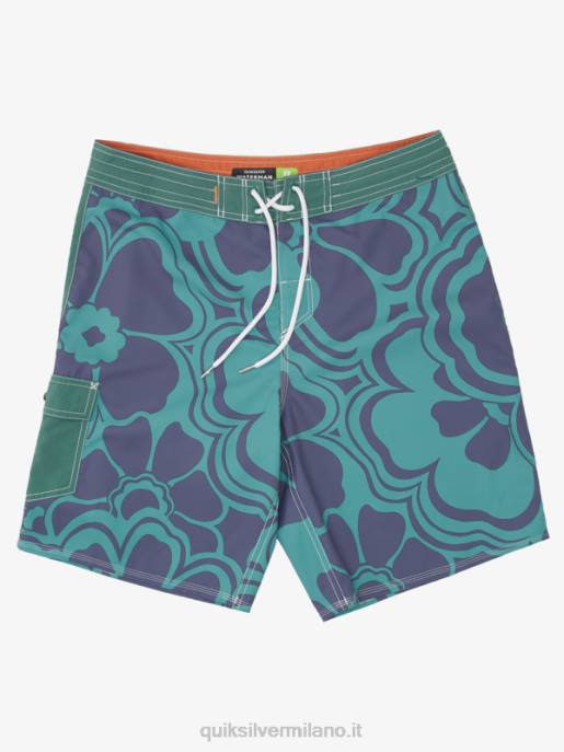 esso Quiksilver uomini Pantaloncini da surf Waterman 19 stampa ritorno al passato fumo di pino ritorno al passato HTZR1437