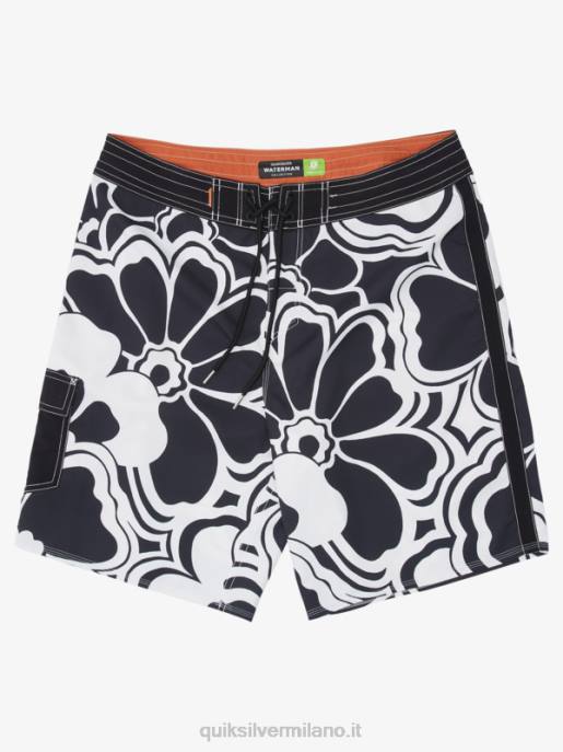 esso Quiksilver uomini Pantaloncini da surf Waterman 19 stampa ritorno al passato ritorno al passato nero HTZR1436