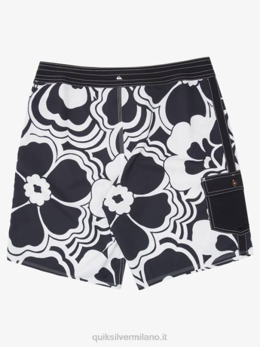 esso Quiksilver uomini Pantaloncini da surf Waterman 19 stampa ritorno al passato ritorno al passato nero HTZR1436